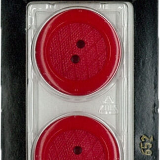 Button - 0652 - 25 mm - Red - by Dill Buttons of America