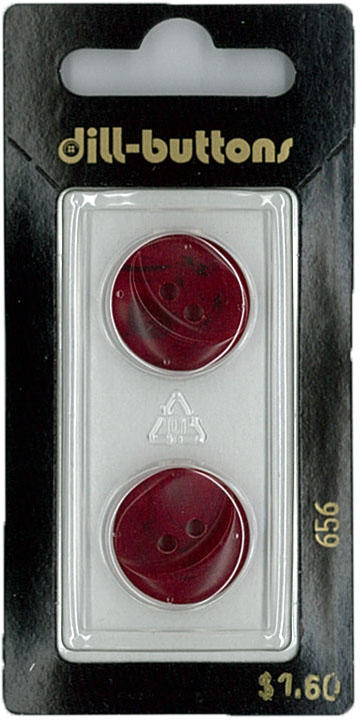 Button - 0656 - 18 mm - Red - by Dill Buttons of America
