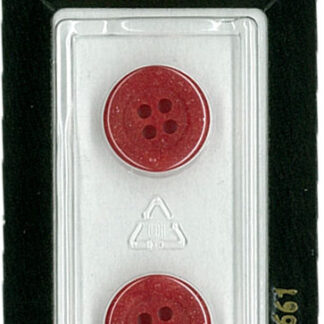 Button - 0661 - 15 mm - Red - by Dill Buttons of America