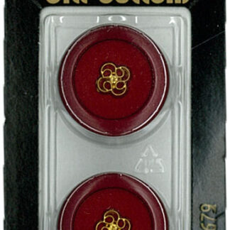 Button - 0679 - 23 mm - Red - by Dill Buttons of America