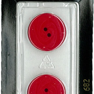 Button - 0682 - 23 mm - Red - by Dill Buttons of America