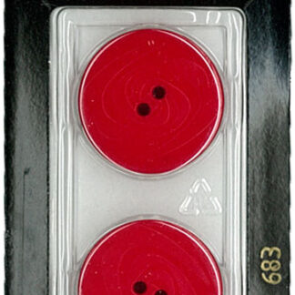 Button - 0683 - 28 mm - Red - by Dill Buttons of America