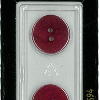 Button - 0694 - 18 mm - Red - by Dill Buttons of America