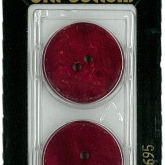 Button - 0695 - 23 mm - Red - by Dill Buttons of America
