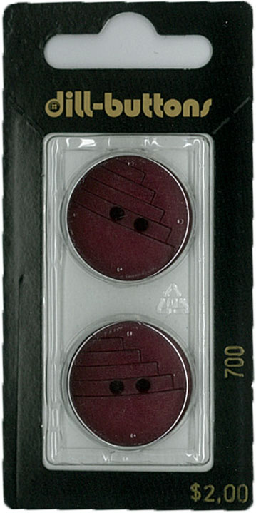 Button - 0700 - 23 mm - Red - by Dill Buttons of America