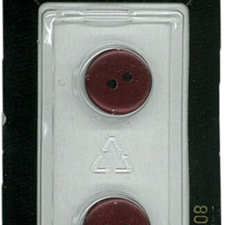 Button - 0708 - 14 mm - Maroon - by Dill Buttons of America