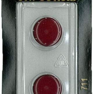 Button - 0711 - 15mm - Red - by Dill Buttons of America