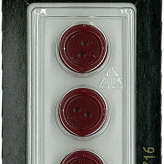 Button - 0716 - 14 mm - Red - by Dill Buttons of America
