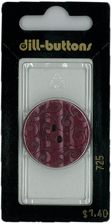 Button - 0725 - 28 mm - Maroon - by Dill Buttons of America