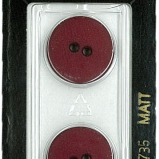 Button - 0735 - 20 mm - Maroon - by Dill Buttons of America