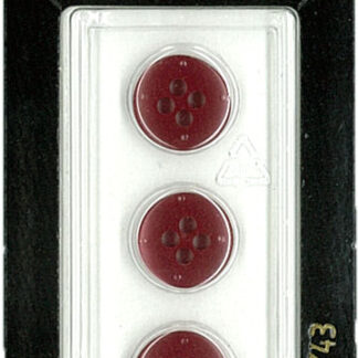 Button - 0743 - 13 mm - Maroon - by Dill Buttons of America
