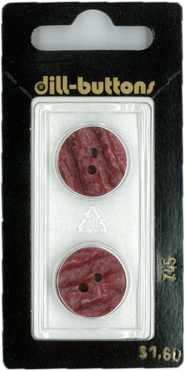 Button - 0745 - 18 mm - Maroon - by Dill Buttons of America