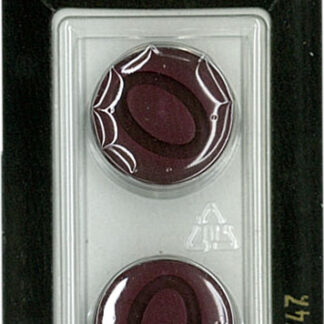 Button - 0747 - 20 mm - Maroon - by Dill Buttons of America