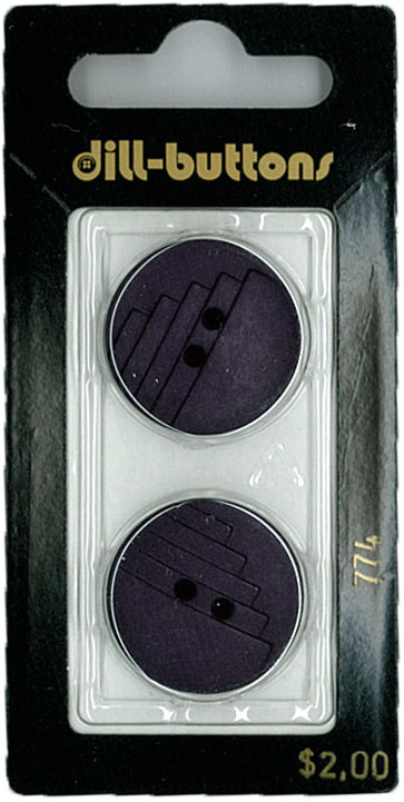 Button - 0774 - 23 mm - Dark Purple - by Dill Buttons of America