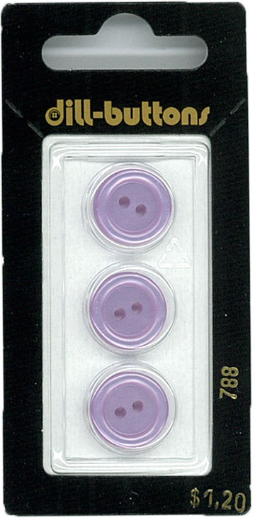 Button - 0788 - 14 mm - Light Purple - by Dill Buttons of Americ