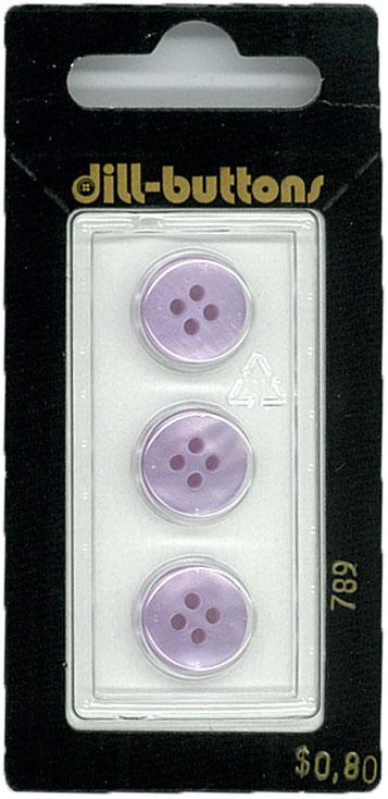 Button - 0789 - 13 mm - Light Purple - by Dill Buttons of Americ