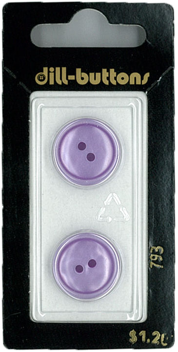 Button - 0793 - 18 mm - Light Purple - by Dill Buttons of Americ