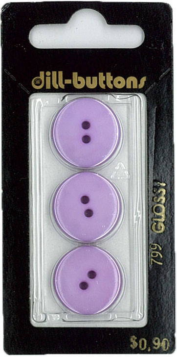 Button - 0799 - 18 mm - Light Purple - by Dill Buttons of Americ