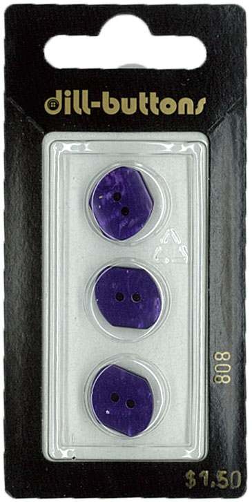 Button - 0808 - 14 mm - Purple - by Dill Buttons of America