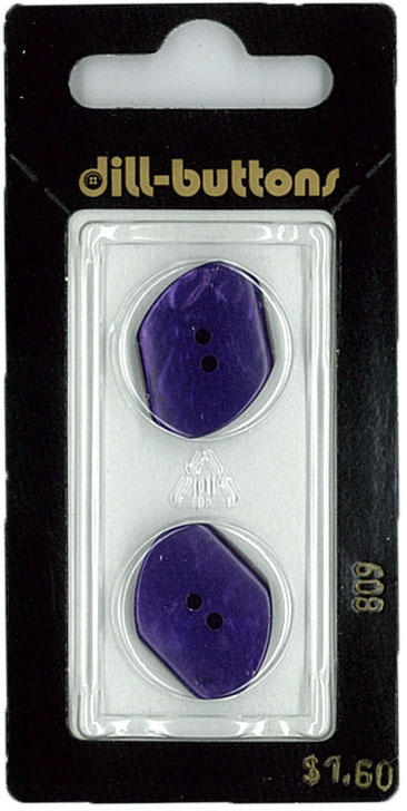 Button - 0809 - 20 mm - Purple - by Dill Buttons of America