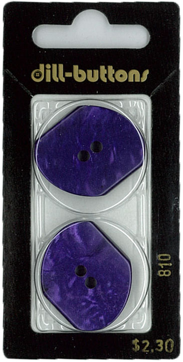 Button - 0810 - 28 mm - Purple - by Dill Buttons of America