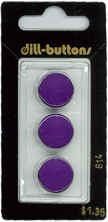 Button - 0814 - 15 mm - Purple - by Dill Buttons of America