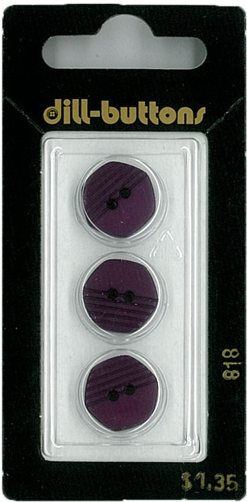 Button - 0818 - 14 mm - Purple - by Dill Buttons of America