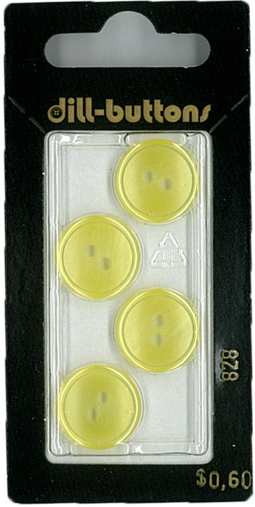 Button - 0828 - 15 mm - Yellow - by Dill Buttons of America