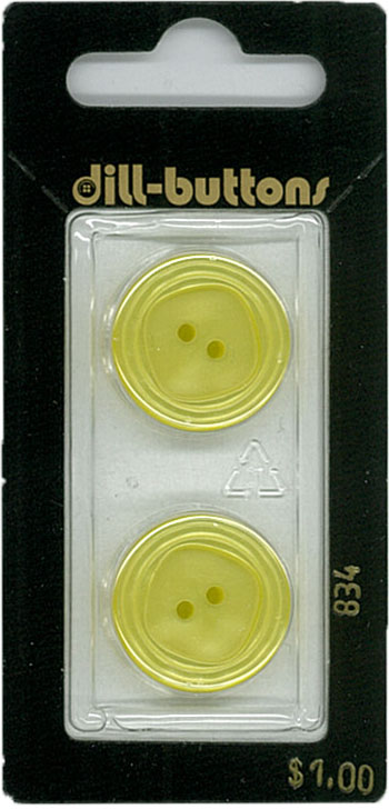 Button - 0834 - 20 mm - Yellow - by Dill Buttons of America