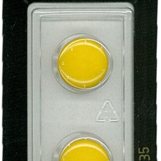 Button - 0835 - 15 mm - Yellow - by Dill Buttons of America