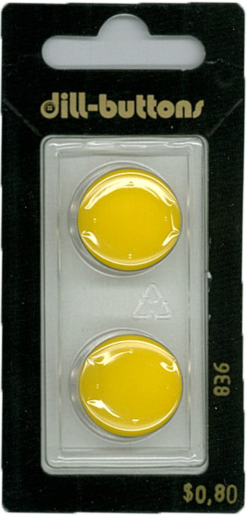 Button - 0836 - 19 mm - Yellow - by Dill Buttons of America