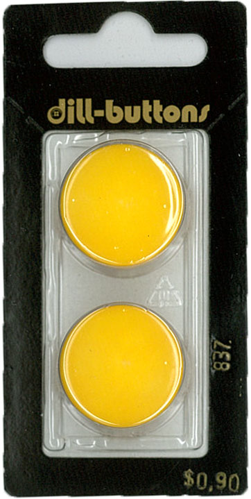 Button - 0837 - 23 mm - Yellow - by Dill Buttons of America