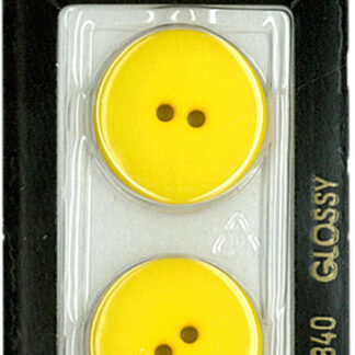 Button - 0840 - 23 mm - Yellow - Glossy - by Dill Buttons of Ame