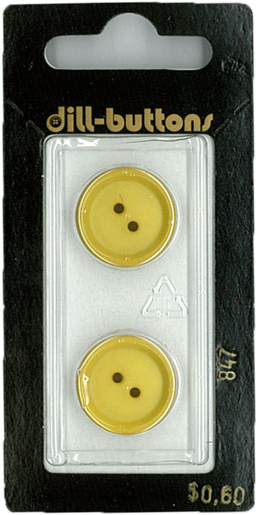 Button - 0847 - 18 mm - Yellow - by Dill Buttons of America