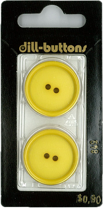 Button - 0849 - 25 mm - Yellow - by Dill Buttons of America