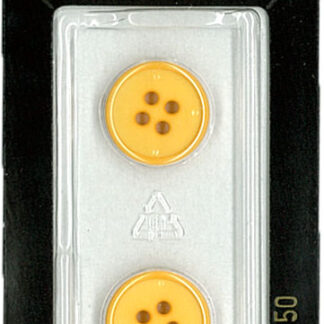 Button - 0850 - 15 mm - Orange - by Dill Buttons of America