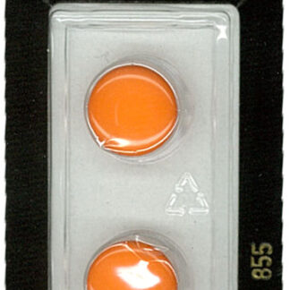 Button - 0855 - 15 mm - Orange - by Dill Buttons of America
