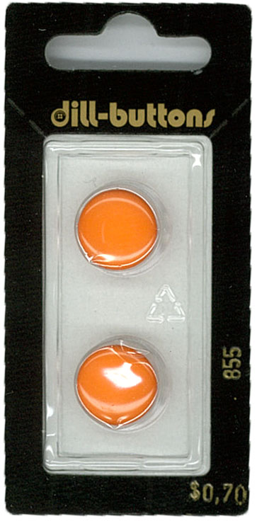 Button - 0855 - 15 mm - Orange - by Dill Buttons of America