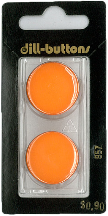 Button - 0857 - 23 mm - Orange - by Dill Buttons of America