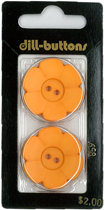 Button - 0859 - 28 mm - Orange - by Dill Buttons of America