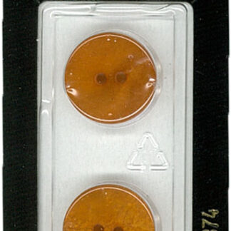 Button - 0874 - 18 mm - Orange - by Dill Buttons of America