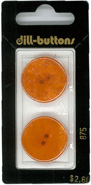 Button - 0875 - 23 mm - Orange - by Dill Buttons of America