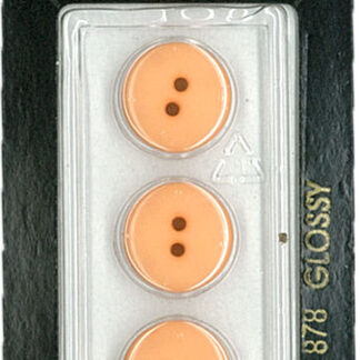 Button - 0878 - 14 mm - Orange - by Dill Buttons of America