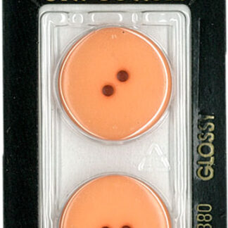 Button - 0880 - 20 mm - Orange - Glossy - by Dill Buttons of Ame