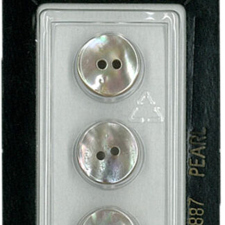 Button - 0887 - 15 mm - Pearl - by Dill Buttons of America