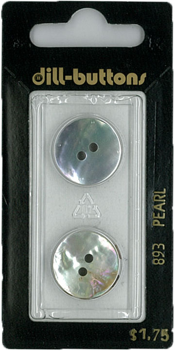 Button - 0893 - 18 mm - Pearl - by Dill Buttons of America