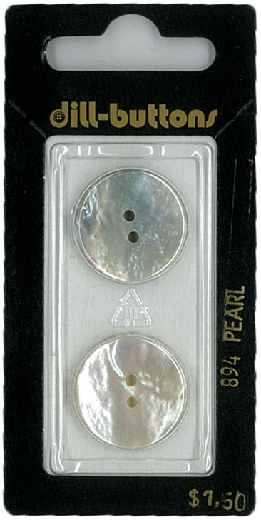 Button - 0894 - 20 mm - Pearl - by Dill Buttons of America
