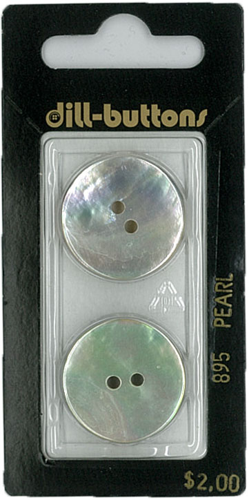 Button - 0895 - 23 mm - Pearl - by Dill Buttons of America