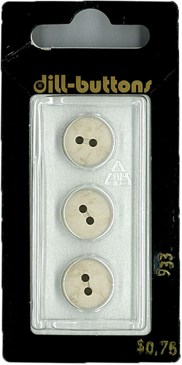 Button - 0933 - 13 mm - Beige - by Dill Buttons of America