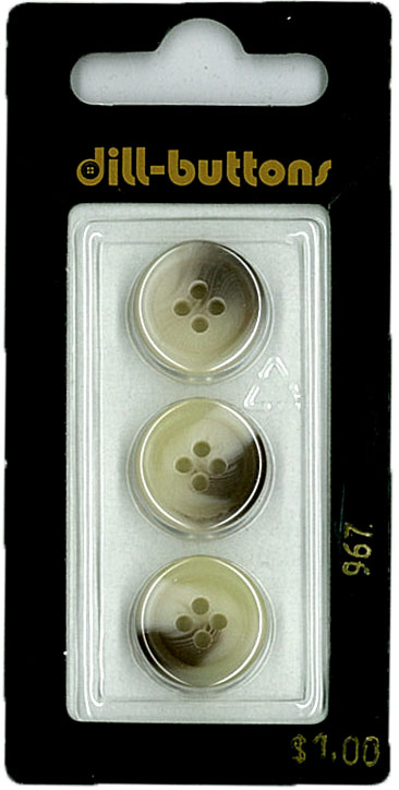Button - 0967 - 15 mm - Beige - by Dill Buttons of America